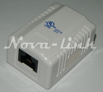 Розетка внешняя RJ-45х1 cat6 белая Dual Netko 54402 nl