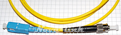 SCU-STU-1.0, Шнур оптический соединительный SM SC/UPC-ST/UPC,  1.0м, 3мм, LSZH G.652