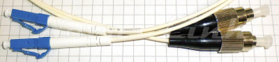 2FCU-LCU-1.5 SM G657, Шнур оптический соединительный SM дуплекс FC/UPC-LC/UPC,  1.5м, 3мм, LSZH SM G.657.A1