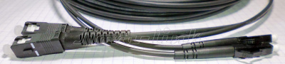 2LC-SC/M5-15bk, Шнур оптический соединительный MM50 дуплекс LC/PC-SC/PC,  15м, OM2 3мм, LSZH G.651  чёрный